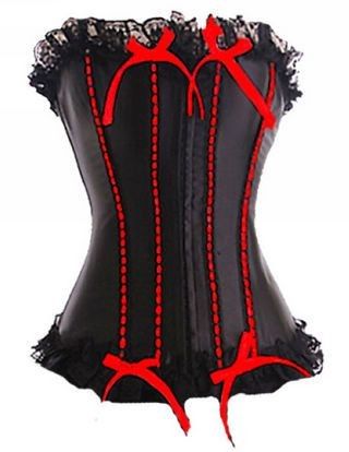 Corset  Valentin Fitas Vermelhas - S026