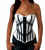 Corset Premin Black and Withe - S017