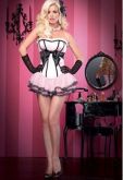 Corset Rosa com Saia - S043